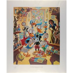 Carl Barks limited edition signed lithograph ‘In Uncle Walt’s Collectory’