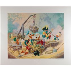 Carl Barks limited edition signed lithograph ‘Return to Morgan’s Island’