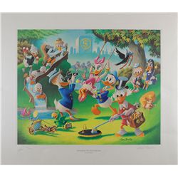 Carl Barks limited edition signed lithograph ‘Holiday in Duckburg’