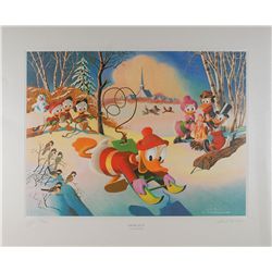 Carl Barks limited edition signed lithograph ‘Snow Fun’