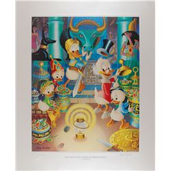 Carl Barks limited edition signed lithograph ‘The Stone That Turns All Metals Gold’