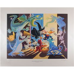 Carl Barks limited edition signed lithograph ‘Halloween in Duckburg’