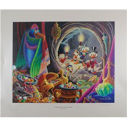 Carl Barks limited edition signed lithograph ‘Dangerous Discovery’