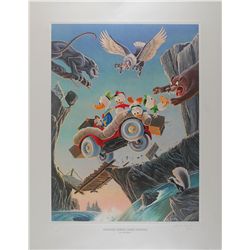 Carl Barks limited edition signed lithograph ‘Leaving Their Cares Behind’