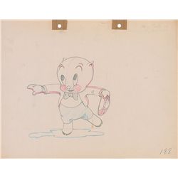 Porky Pig production drawing from Old Glory