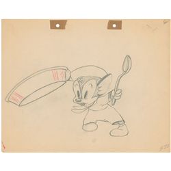 Sniffles production drawing from a 1940s Cartoon