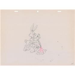 Bugs Bunny and Daffy Duck production drawing from a Bugs Bunny TV Cartoon