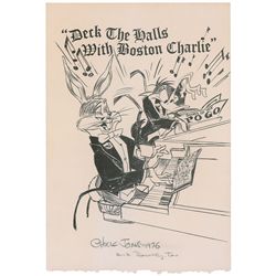 Bugs Bunny and Daffy Duck Christmas card signed by Chuck Jones