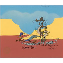 Roadrunner and Wile E. Coyote limited edition cel