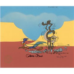 Roadrunner and Wile E. Coyote limited edition cel