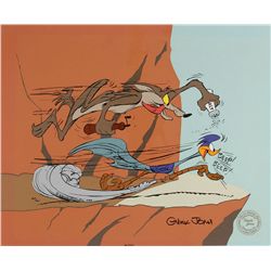 Roadrunner and Wile E. Coyote limited edition cel