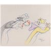 Image 1 : Sylvester, Mrs. Sylvester, and Mr. Mouse recreation drawing based on A Mouse Divided