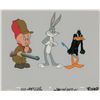 Image 1 : Bugs Bunny, Daffy Duck, and Elmer Fudd production cel from Blooper Bunny