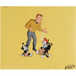 Yakko, Wakko, Dot, and Captain Kirk from Animaniacs