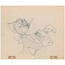 Tom and Jerry production drawing from Flirty Birdy