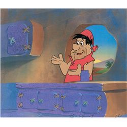 Fred Flintstone production cel from a Welch’s Grape Juice Commercial