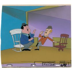 Laurel and Hardy production cel and production background from The Laurel and Hardy TV Show