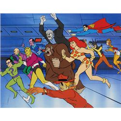 The Legion of Doom opening title sequence cel from Challenge of the Super Friends