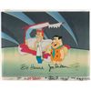 Image 1 : George Jetson and Fred Flintstone production cel from The Jetsons Meet the Flintstones