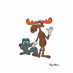 Rocky and Bullwinkle publicity cel from the Rocky and Bullwinkle TV Show