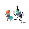 Image 1 : Snidely Whiplash and Nell publicity cel from Dudley Do-Right