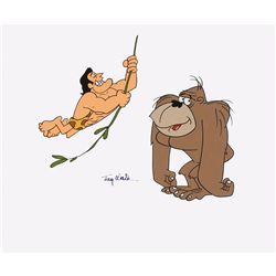 George of the Jungle and Shep publicity cel from George of the Jungle