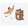 Image 1 : George of the Jungle and Shep publicity cel from George of the Jungle