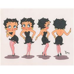 Betty Boop model sheet painting likely used for merchandising