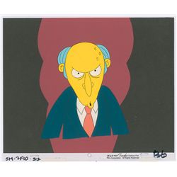 Mr. Burns production cel from The Simpsons