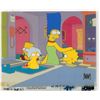 Image 1 : Bart, Maggie, Marge, and Lisa Simpson production cel from The Simpsons