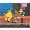 Image 1 : Chief Wiggum, Dr. Hibbert, and Moe production cel from The Simpsons