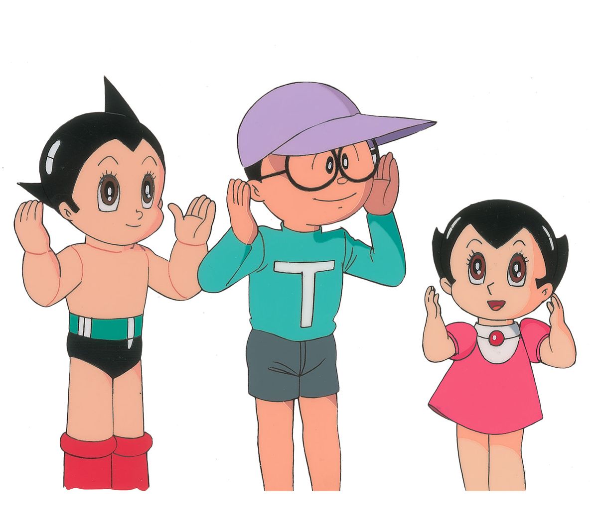 Astro Boy And Astro Girl Production Cel And Matching Drawing From The Astro Boy Tv Show Astro Boy And Astro Girl Production Cel And Matching Drawing From The Astro Boy Tv Show