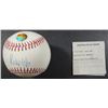 Image 1 : RICKY LEDEE AUTOGRAPHED BASEBALL / HIDDEN AUTH. COA