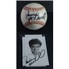 Image 1 : RONNIE McDOWELL AUTOGRAPHED BASEBALL & autographed PICTURE 2X3"