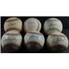 Image 1 : 6-AUTOGRAPHED BASEBALLS, WALT DROPO, JOHNNY PESKY, LARRY HAWKINS & 3-UNIDENTIFIE
