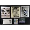 Image 1 : VINTAGE AUTOGRAPHED LOT, 5 DIFFERENT AUTO'S, JOE DiMAGGIO, BOB FELLER PLUS MORE