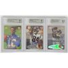 Image 2 : 10-RANDY MOSS ROOKIE CARDS & 1 JERSEY CARD, ALL BECKETT GRADED
