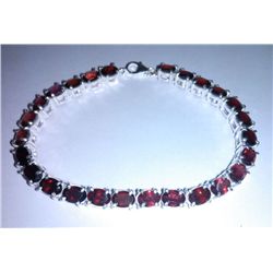 24.230g Bracelet of Garnet Sterling 925 Silver