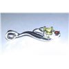 Image 2 : 1.670g Pendant of Peridot and Garnet 925 Sterling Silver