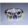 Image 1 : 2.700g Ring of Amethyst and Peridot 925 Sterling Silver
