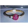 Image 1 : 1.69g Ring made of 18kt Gold , 0.04 Ct Diamond and 0.59 Ct Ruby