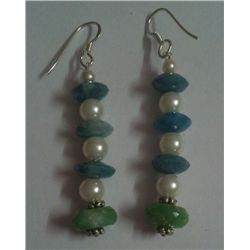 7.240g Earring of Semi-Precious Gemstone Sterling 925 Silver