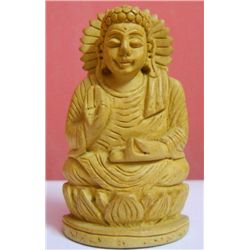 Decorative Wooden Buddha Statue Size: 3 inches