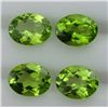 Image 1 : Natural Brazil Peridot 4.85 Ct Oval Cut Stone (4 Pieces)