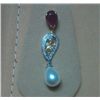 Image 2 : Necklace And Earring Set Diamond: 2.86 Ctw, Ruby 6.68 Ctw And 18kt Gold 21.500 Gram