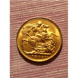 1902 Gold British Sovereign