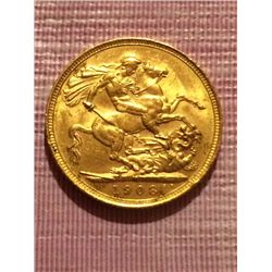 1908 Gold British Sovereign