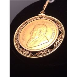 Estate 1978 1 Ounce Gold Krugerrand Pendant