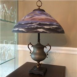Seagull Reverse Painted Table Lamp