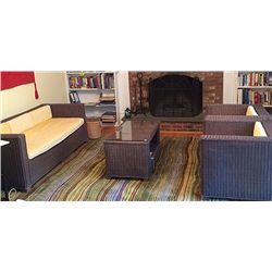 4 Piece Wicker Living Room Set